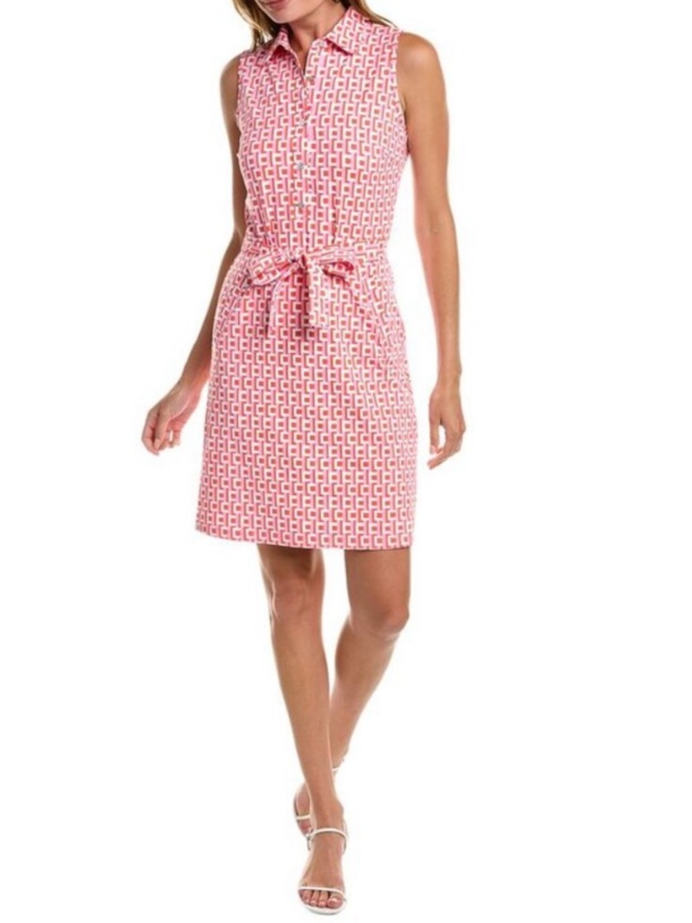 J.MCLAUGHLIN Dolly Catalina Cloth Pink and orange Geometric Print